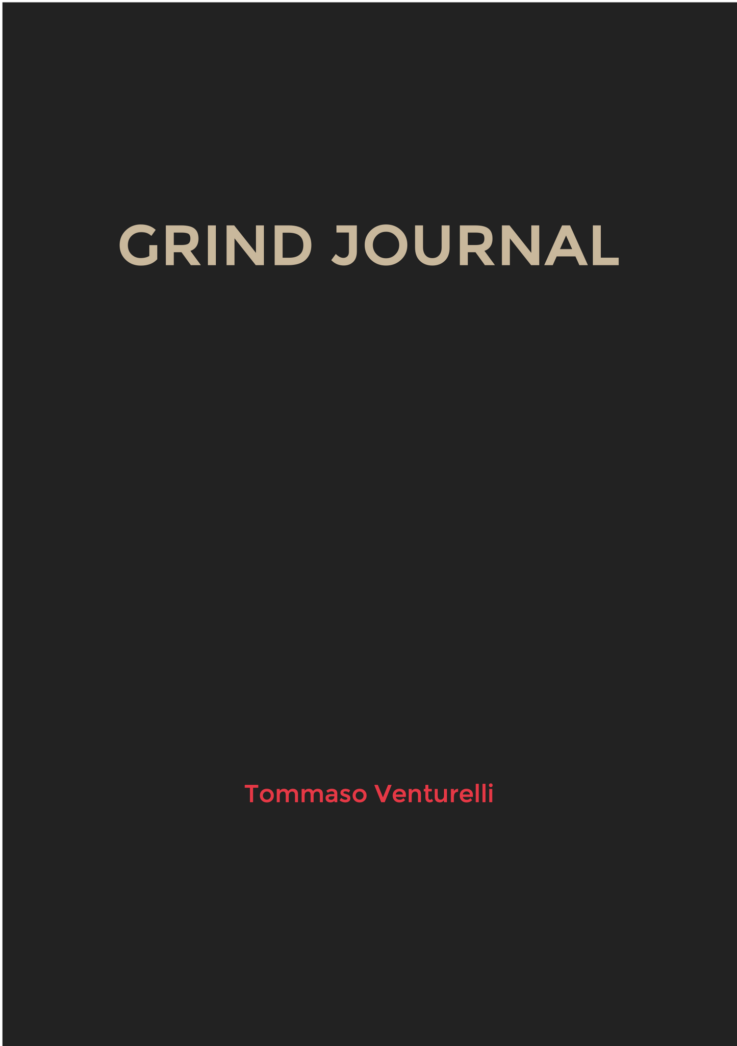 Grind Journal - Ebook